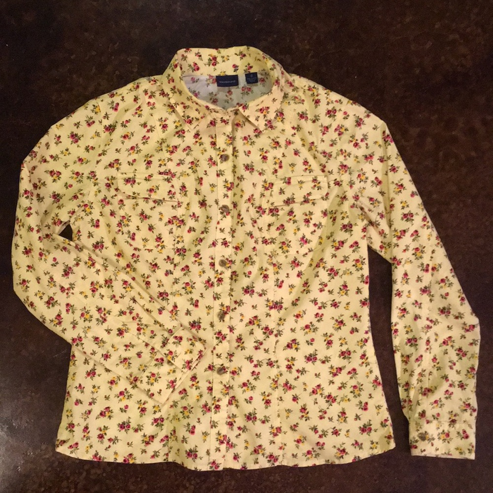 Sz 12 Westbound Long Sleeve Corduroy Shirt yellow